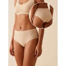 KIT 6 Calcinhas Modeladoras Cintura Alta Compressão Leve em Poliamida Afina Barriga Disfarça Culote Dia a Dia