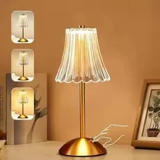 3 Cores Luz Nordic LED Retro Metal Lâmpada De Mesa Simples Quarto Cabeceira Atmosfera Quente Carregamento USB Da Noite