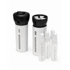 Dispenser Viagem 4 em 1 Rotativo Porta Shampoo Condicionador Sabonete Creme Necessaire - Lyor