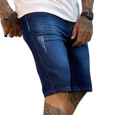 Bermuda Lisa Masculina Jeans Elastano 36 ao 48 Top