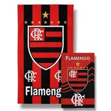 Kit Toalha de Banho + Toalha de Boca Futebol Carioca Praia Piscina Creche Escola