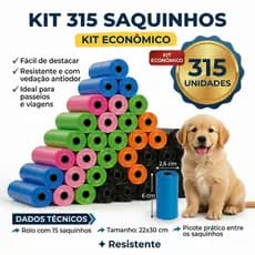 315 Pcs Refil Cata Coco Sacolas Saquinhos Prático Para Pet