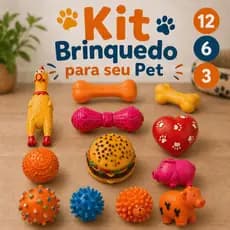 Kit 12/6/3 Brinquedos Mordedores Pet Cachorro Filhote Anti-Stress