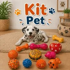 Kit Mordedor Cachorro Filhote Limpeza Dentes E Gengiva Pet