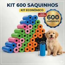 Kit 600 Saquinhos Higiênicos Refil Cata Caca Economize Já