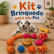 Kit 12/6 Brinquedos Mordedores Cachorro Filhote Anti-stress Limpeza da boca