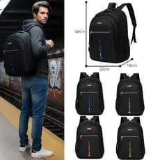 Mochila Masculina Nylon Grande Capacidade Casual para Viagem Trabalho Escola