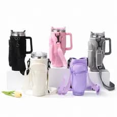 Bolsa Porta Garrafa 40oz com Suporte Celular Alça Ajustável Academia Caminhada Viagem