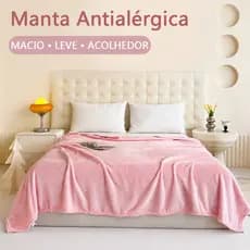 Manta Cobertor Microfibra Antialérgica Macia Quentinha 70x150cm / 150x200cm / 180x200cm / 200x220cm Lisa Várias