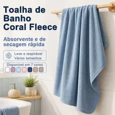 Toalha de Banho Felpa Coral 70x140cm Várias Cores Disponíveis Super Absorvente Secagem Rápida Toque Macio Uso Banho Pisc