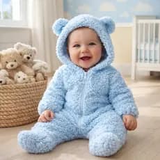 Macacão Bebê Ovelhinha Fofinha Premium macacão bebê inverno macacão ovelhinha bebê macacão pelúcia bebê roupa de frio