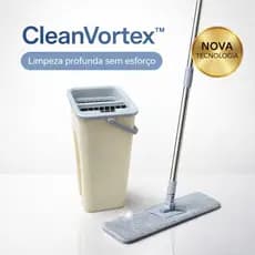Mop Esfregão CleanVortex™ com Balde Espremedor + 2 Refis | Limpeza Profunda Sem Esforço