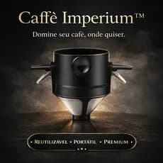 Filtro de Café Portátil Caffè Imperium™ Reutilizável em Aço Inox – Mini Coador Dobrável