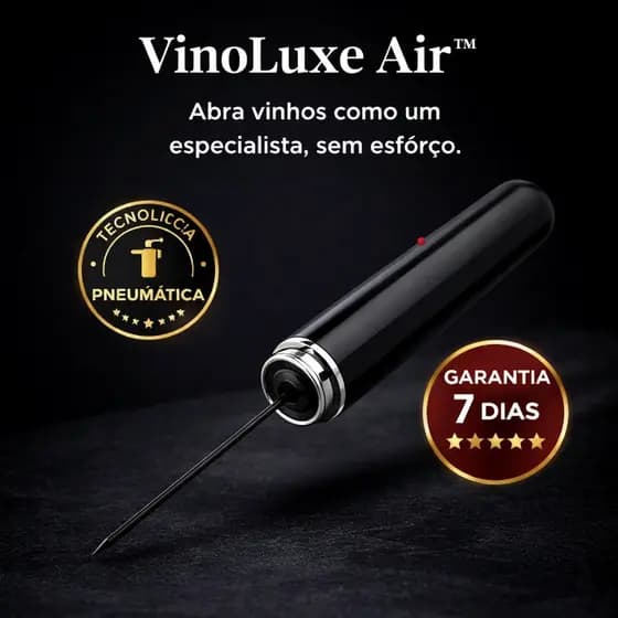 Saca Rolhas Pneumático Profissional VinoLuxe Air™ Abridor de Vinho Fácil Sem Esforço Extração Rápida