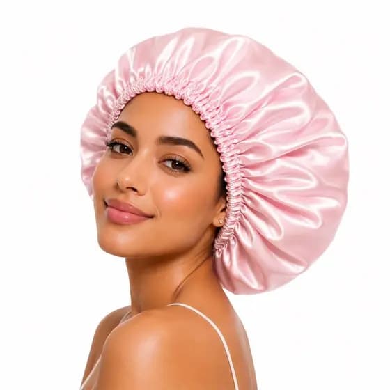 Kit com 3 Touca de Cetim AntiFrizz  Macia com Elástico - Proteção noturna para seu Cabelo