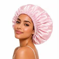 Kit com 3 Touca de Cetim AntiFrizz  Macia com Elástico - Proteção noturna para seu Cabelo