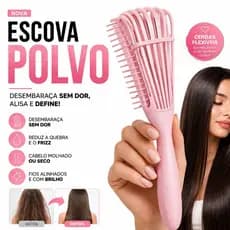 Escova Polvo para todos os tipos de cabelo - Desembaraça e Finaliza Cachos
