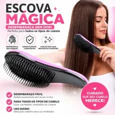 Escova Magica com Cabo para desembaraçar todos os tipos de cabelo