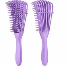 Kit 2 Escova Polvo 2em1 Multifuncional para todos os tipos de cabelo Define, Finaliza