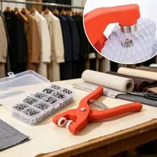Alicate Aplicador com 200 Botões de Pressão de Metal, Kit Completo para Roupas
