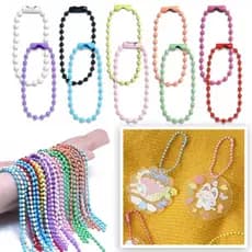 50/100/150/200/250/300 PCS Corrente De Bolinha Com Canoa 10cm Tag Chaveiro acessórios de moda