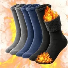 Pares Meia Térmica Cano Médio Forrada Flanelada Peluciada Inverno Unissex 36 ao 44