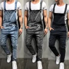 jeans De Festa Para Homens Macacão casual Moda Geral Calça Masculina