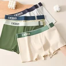Cuecas boxer masculinas de algodão puro para meninos, cuecas boxer para desenvolvimento de estudantes do ensino médio, c