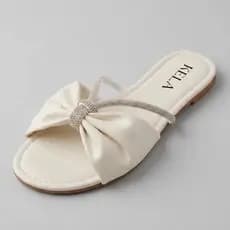 Rasteirinha Feminina Elegante Laço Strass Sandália Rasteira Feminina Chinelo Feminino Confortável Moda 2026