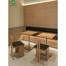 Cadeira de mesa de café coreana combinação Log leite loja de chá oceano placa cadeira de mesa sobremesa bolo cozimento c