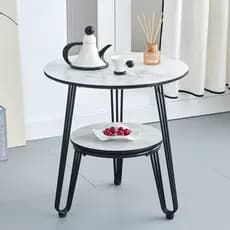 Mesa redonda de luxo leve, sofá, mesa de centro, simples, moderna, sala de estar, canto, varanda doméstica, quarto, cabe