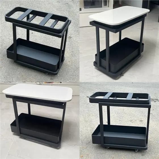 Shangpin Laike sala de estar armazenamento móvel pequena mesa café suporte quartzo pedra ardósia Base mármore tripé mesa