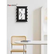 Mandelda sem perfuração novo relógio chinês relógio de parede sala estar arte criativa Retro relógio de parede moderno s