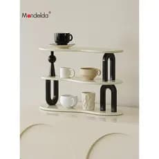 Mandelda casa entrada Desktop chave ornamentos de armazenamento sala estar estilo creme armazenamento copo titular ornam