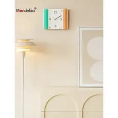 Mandelda marca coreana simples relógio moderno 2026 novo estilo sala de estar relógio parede doméstico luz criativa reló