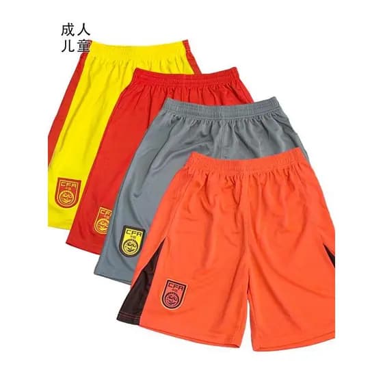 Shorts esportivos de futebol verão das mulheres dos homens de secagem rápida respirável chinês bordado calças cortadas c