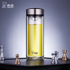 Sino vidro de camada dupla com alto teor de borosilicato, presente comercial masculino com filtro, isolamento térmico, x
