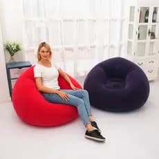 Cross-Border novo estilo inflável preguiçoso sofá único dobrável lazer ao ar livre sofá cadeira esférica fezes vermelho