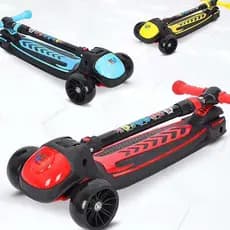 Novo estilo scooter infantil 2-14 anos de idade médio grande crianças dobrável três rodas Mega carro scooter música pisc