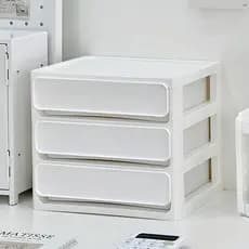 Caixa de armazenamento de mesa tipo gaveta plástico dormitório mesa papelaria organizador caixa cesta armário escritório