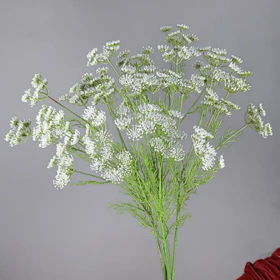 Simulação flor de renda 5 cabeças água bambu grama decoração de casamento plástico guiado à estrada flor falsa mão buquê