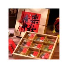 Caixa de presente de papel Kraft Multi-grade Mooncake caixa de embalagem 4 pçs 6 pçs Jiugong grade céu e terra capa comp