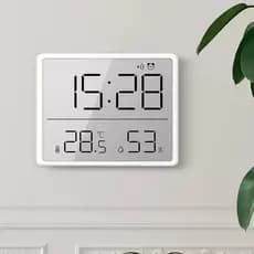 Tela LCD relógio doméstico eletrônico pendurado na parede tela grande mudo inteligente temperatura umidade estudante cab