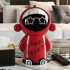 Nova lata de lixo de mesa criativa dos desenhos animados caixa de armazenamento escritório sala de estar bonito de alto