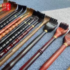 Wenge de cabo longo sândalo mão pequena coceira velho não peça ajuda madeira maciça volta coçar ferramenta útil coçar