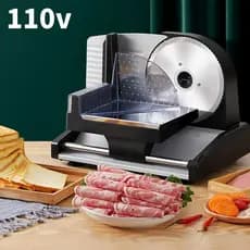 110V padrão americano Taiwan automático doméstico elétrico rolo de cordeiro frutas carne vegetal batata pão Slicer corta