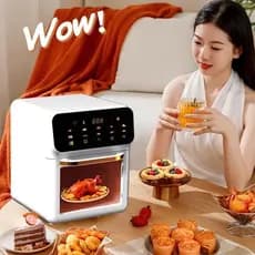 2024 Novo Estilo Fritadeira de Ar Visual Forno Elétrico de Grande Capacidade 110V Padrão Americano Taiwan Japão Padrão E