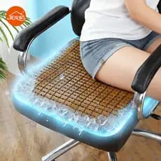 Almofada legal para cadeira de escritório de verão, almofada sedentária para bunda, tapete de bambu, Mahjong, almofada l