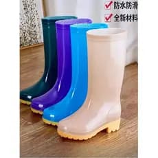 Senhoras botas de chuva de alta qualidade sapatos de água de alta qualidade antiderrapante carne tendão sola botas de ch