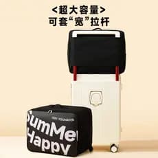 Bolsa de viagem de curta distância, bolsa de bagagem de estudante de grande capacidade, masculina e feminina, carrinho l